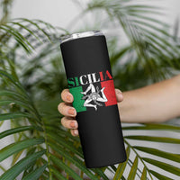 Italian Flag Skinny Tumbler Pisa Tower Colosseum Classic Scooter Retro - Wonder Print Shop