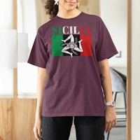 Italian Flag T Shirt For Women Pisa Tower Colosseum Classic Scooter Retro - Wonder Print Shop
