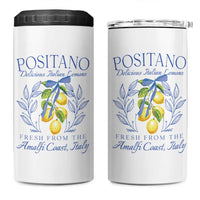 Positano Italy 4 in 1 Can Cooler Tumbler Amalfi Coast Italian Lemons Town Italy Vacation - Wonder Print Shop