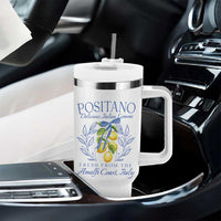 Positano Italy Tumbler With Handle Amalfi Coast Italian Lemons Town Italy Vacation - Wonder Print Shop