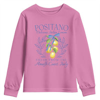 Positano Italy Youth Sweatshirt Amalfi Coast Italian Lemons Town Italy Vacation - Wonder Print Shop
