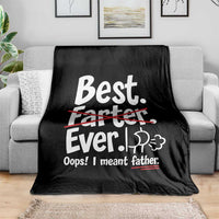 Retro Dad Worlds Best Farter I Mean Father Throw Blanket Funny Gag Gift Birthday Husband Dad Fathers Day