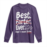Retro Dad Worlds Best Farter I Mean Father Long Sleeve Shirt Funny Gag Gift Birthday Husband Dad Fathers Day