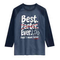 Retro Dad Worlds Best Farter I Mean Father Raglan Shirt Funny Gag Gift Birthday Husband Dad Fathers Day