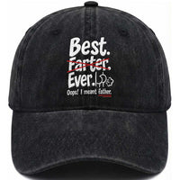Retro Dad Worlds Best Farter I Mean Father Washed Cotton Baseball Cap Funny Gag Gift Birthday Husband Dad Fathers Day