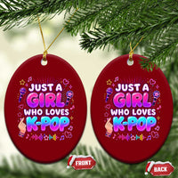 Kpop Lover Ceramic Ornament Just a Girl Who Loves K-Pop Korean Music