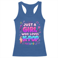 Kpop Lover Racerback Tank Top Just a Girl Who Loves K-Pop Korean Music