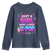 Kpop Lover Youth Sweatshirt Just a Girl Who Loves K-Pop Korean Music
