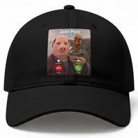 Tung Tung Tung Sahur John Pork Calling Baseball Cap Tralalero Tralala Meme Brainrot Funny