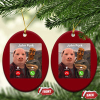 Tung Tung Tung Sahur John Pork Calling Ceramic Ornament Tralalero Tralala Meme Brainrot Funny
