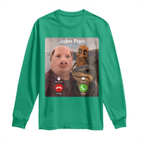 Tung Tung Tung Sahur John Pork Calling Long Sleeve Shirt Tralalero Tralala Meme Brainrot Funny