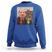 Tung Tung Tung Sahur John Pork Calling Sweatshirt Tralalero Tralala Meme Brainrot Funny