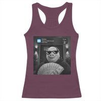 John Pork Meme Racerback Tank Top There Is Motion At Your Front Door Funny Brainrot