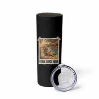 Funny Raccoon Feral Since 1996 30th Birthday Skinny Tumbler Vintage 30 Year Old Gift