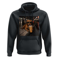 Funny Pitbull Drinking Iced Coffee Hoodie Vintage Pittie Dog Lovers Meme