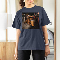 Funny Pitbull Drinking Iced Coffee T Shirt For Women Vintage Pittie Dog Lovers Meme