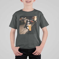Bernedoodle Dog Drinking Iced Coffee T Shirt For Kid Funny Coffee Lover Gift for Dog Moms Dads