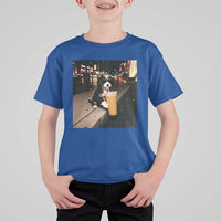 Bernedoodle Dog Drinking Iced Coffee T Shirt For Kid Funny Coffee Lover Gift for Dog Moms Dads