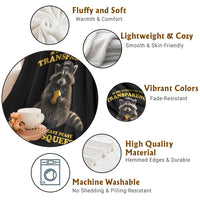 Funny Raccoon Meme Throw Blanket In The Interest Of Full Transparency It Was Not Easy Peasy Lemon Squeezy
