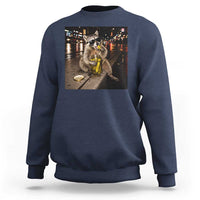Funny Raccoon Eating Pickles Meme Sweatshirt