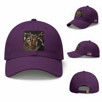 Funny Raccoon Skunk Possum Drinking Iced Coffee Baseball Cap Support Local Street Cats Retro Animal Meme