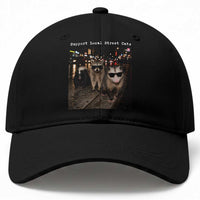 Support Local Street Cats Baseball Cap Funny Raccoon Skunk Possum Animal Meme