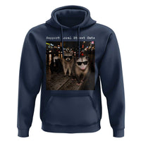 Support Local Street Cats Hoodie Funny Raccoon Skunk Possum Animal Meme