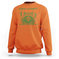 Raccoon 40th Birthday Sweatshirt Funny Feral And Forty Vintage 1986 40 Year Old Gift