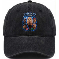 John Pork Calling Washed Cotton Baseball Cap Funny Answer Call Phone Brainrot Meme Vintage Bootleg Graphic