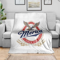 Retro Merica Eagle Funny 4th Of July Throw Blanket Vintage Independence Day 1776