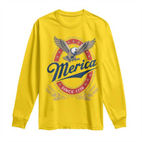 Retro Merica Eagle Funny 4th Of July Long Sleeve Shirt Vintage Independence Day 1776