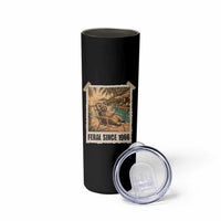 Funny Raccoon Feral Since 1966 60th Birthday Skinny Tumbler Vintage 60 Year Old Gift