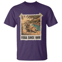 Funny Raccoon Feral Since 1966 60th Birthday T Shirt Vintage 60 Year Old Gift