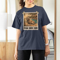 Funny Raccoon Feral Since 1986 40th Birthday T Shirt For Women Vintage 40 Year Old Gift