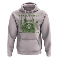 Raccoon 50th Birthday Hoodie Funny Feral And Fifty Vintage 1976 50 Year Old Gift