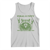 Raccoon 50th Birthday Tank Top Funny Feral And Fifty Vintage 1976 50 Year Old Gift
