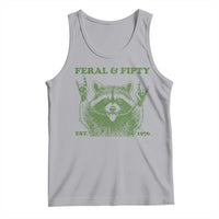 Raccoon 50th Birthday Tank Top Funny Feral And Fifty Vintage 1976 50 Year Old Gift