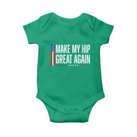 Make My Hip Great Again Funny Broken Hip Surgery Recovery Baby Onesie Vintage USA Flag Patriotic