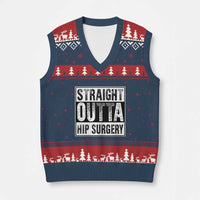 Hip Replacement Recovery V-Neck Knit Sweater Vest Straight Outta Hip Surgery Get Well