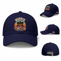 Hip Replacement Recovery Baseball Cap Hippie 70s Retro Sunset Floral Anatomy Graphic