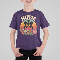 Hip Replacement Recovery T Shirt For Kid Hippie 70s Retro Sunset Floral Anatomy Graphic