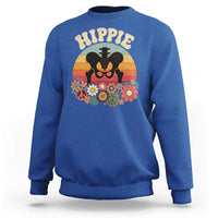 Hip Replacement Recovery Sweatshirt Hippie 70s Retro Sunset Floral Anatomy Graphic
