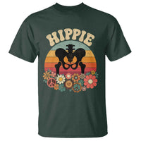 Hip Replacement Recovery T Shirt Hippie 70s Retro Sunset Floral Anatomy Graphic