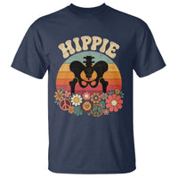 Hip Replacement Recovery T Shirt Hippie 70s Retro Sunset Floral Anatomy Graphic