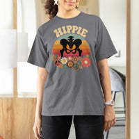 Hip Replacement Recovery T Shirt For Women Hippie 70s Retro Sunset Floral Anatomy Graphic
