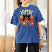 Hip Replacement Recovery T Shirt For Women Hippie 70s Retro Sunset Floral Anatomy Graphic