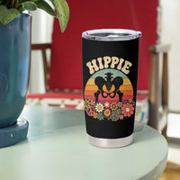 Hip Replacement Recovery Tumbler Cup Hippie 70s Retro Sunset Floral Anatomy Graphic