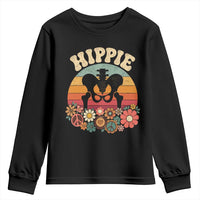 Hip Replacement Recovery Youth Sweatshirt Hippie 70s Retro Sunset Floral Anatomy Graphic