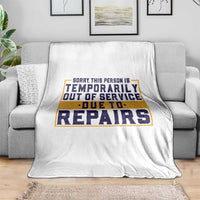 Funny Surgery Recovery Graphic Throw Blanket Sorry This Person Is Temporarily Out Of Service Hip Knee Shoulder Joint Replacement
