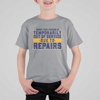Funny Surgery Recovery Graphic T Shirt For Kid Sorry This Person Is Temporarily Out Of Service Hip Knee Shoulder Joint Replacement